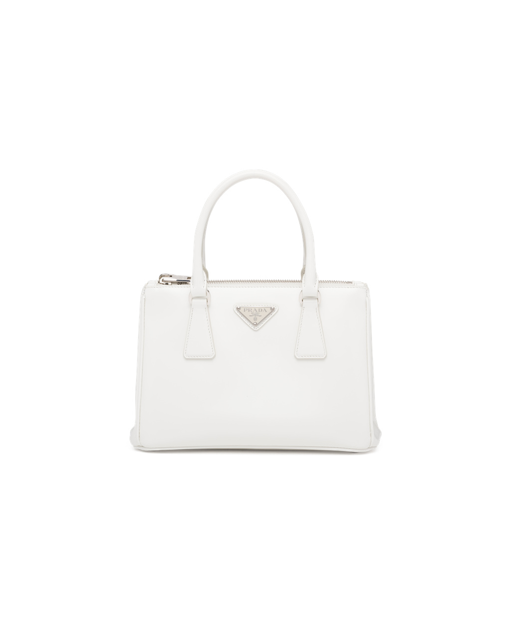 Prada Prada Galleria Brushed Leather Small Bag White N | 3968MQWCF