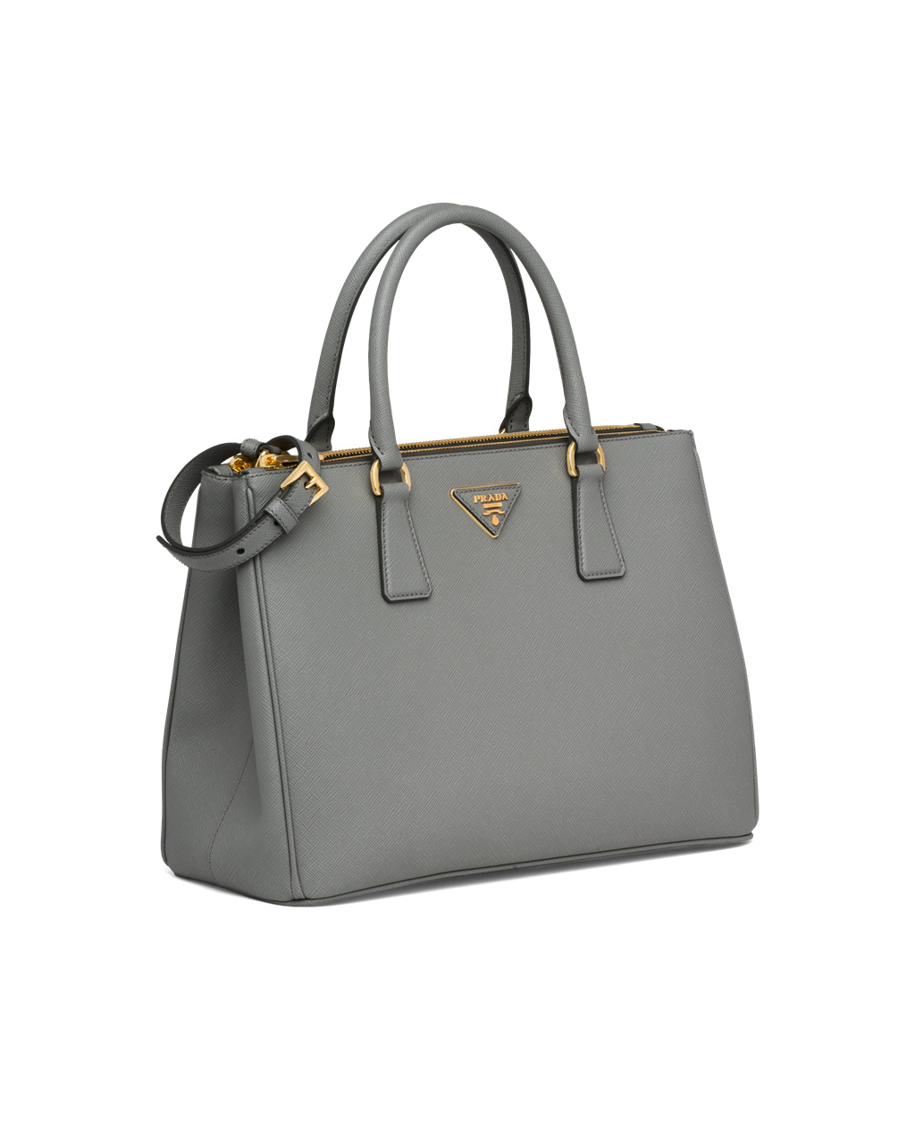 Prada Prada Galleria Saffiano Leather Large Bag Slate Gray | 0961OQULD