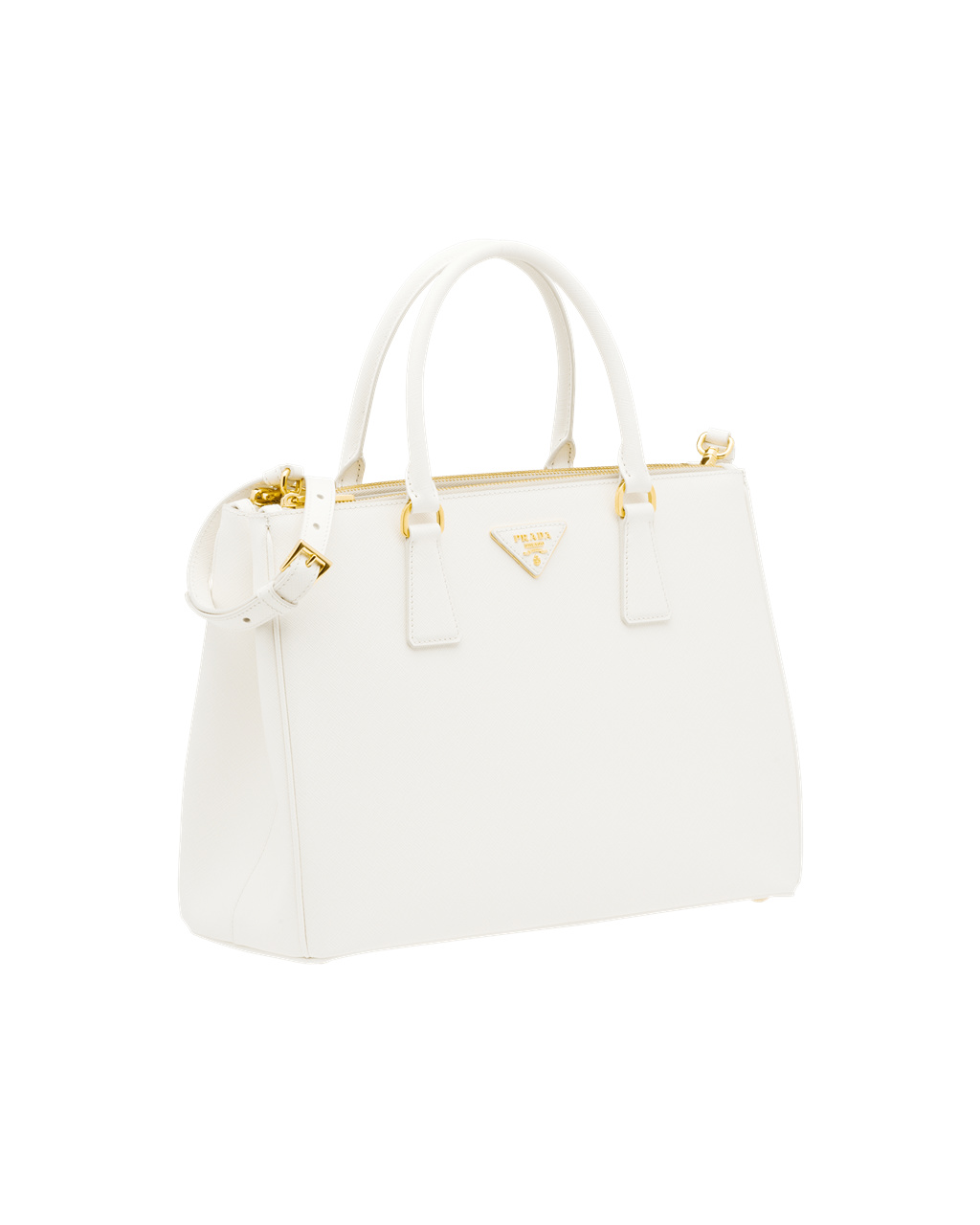 Prada Prada Galleria Saffiano Leather Large Bag White | 5627FBMYE