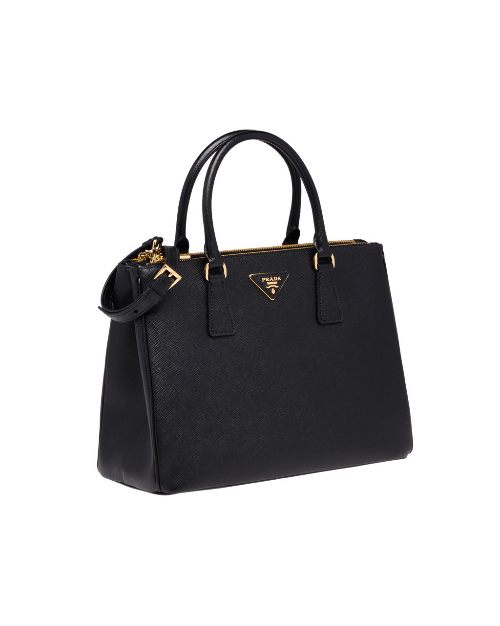 Prada Prada Galleria Saffiano Leather Large Bag Black | 9436LCJZS