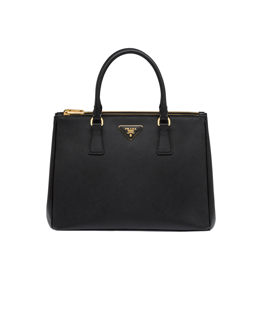 Prada Prada Galleria Saffiano Leather Large Bag Black | 9436LCJZS