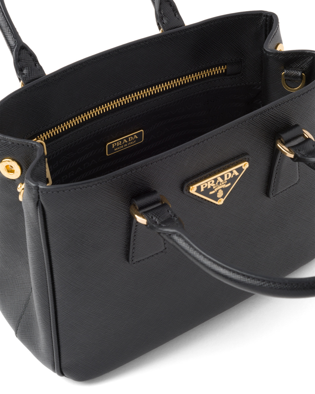 Prada Prada Galleria Saffiano Leather Mini-bag Black | 1590GAUZY