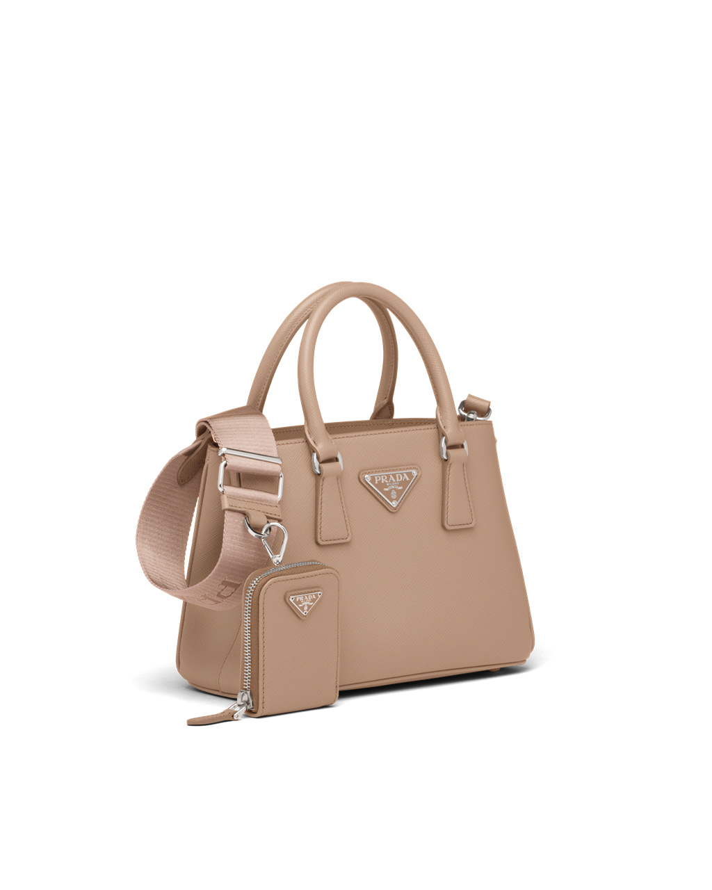 Prada Prada Galleria Saffiano Leather Mini Bag Cameo Beige | 2584IOZBS