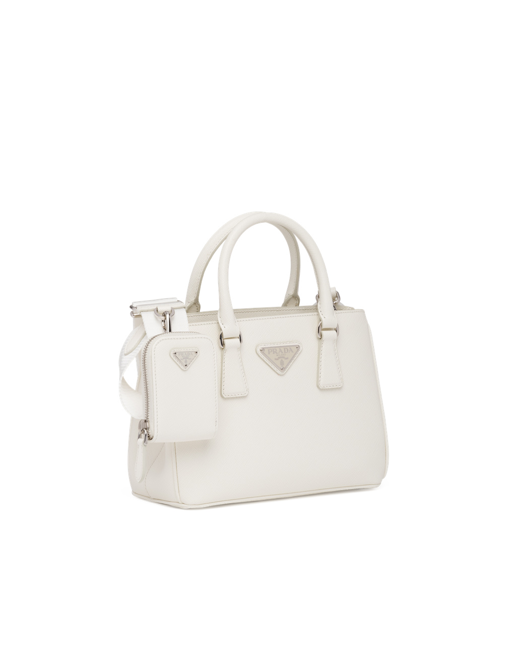 Prada Prada Galleria Saffiano Leather Mini-bag White | 7153CQTMF