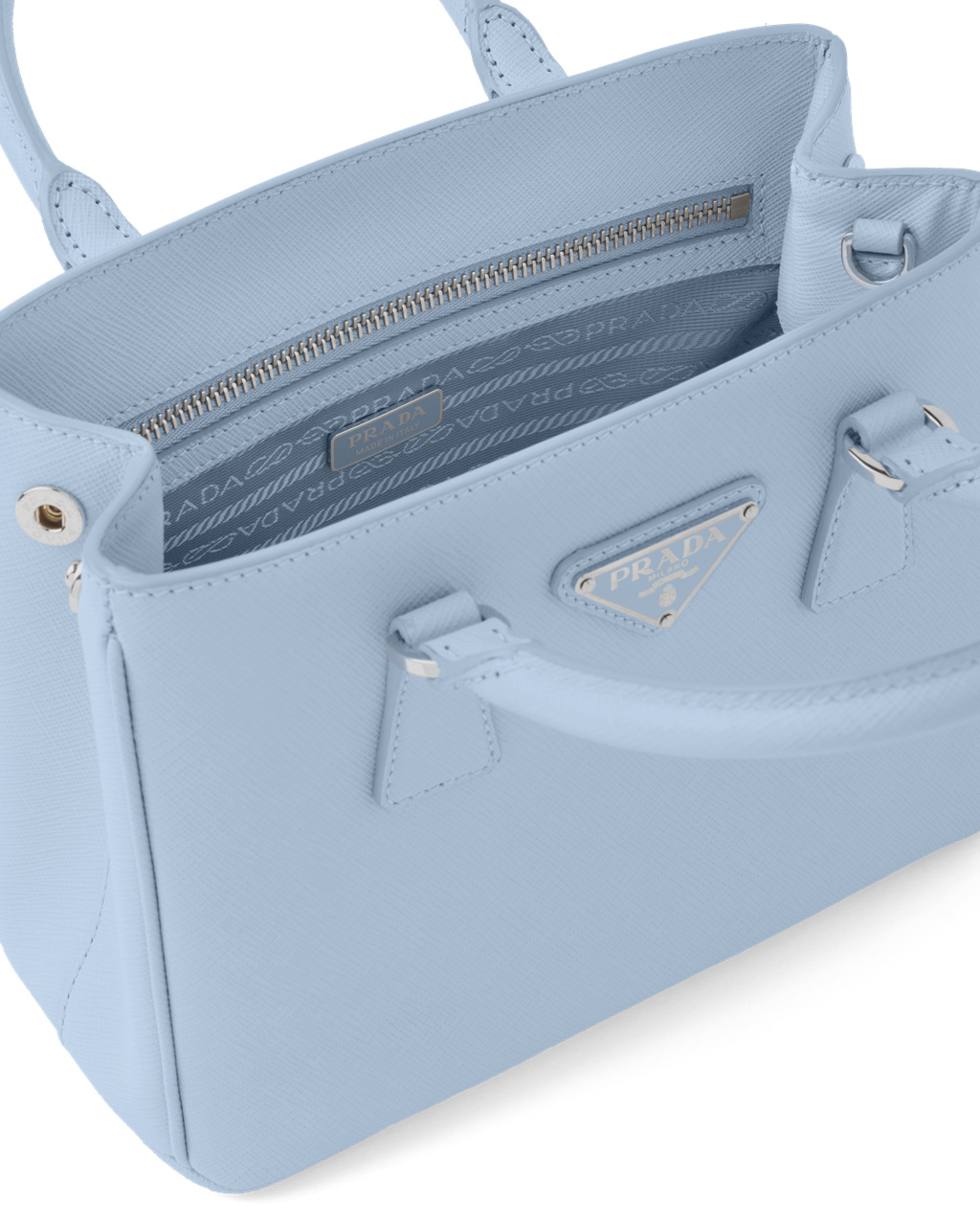 Prada Prada Galleria Saffiano Leather Mini-bag Celeste | 8142GENRB