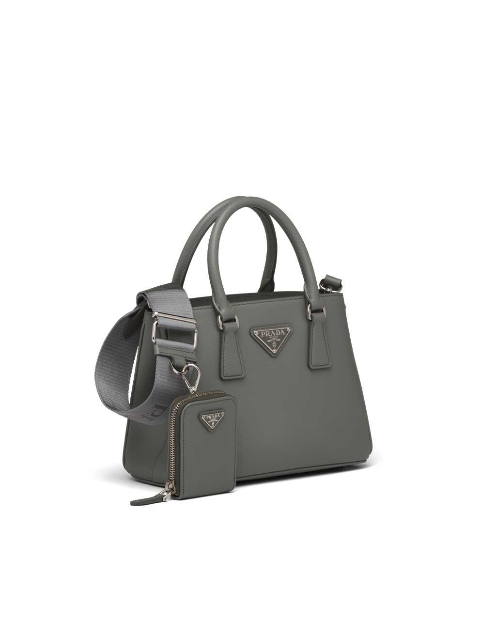 Prada Large Galleria Saffiano Leather Bag - Slate Gray