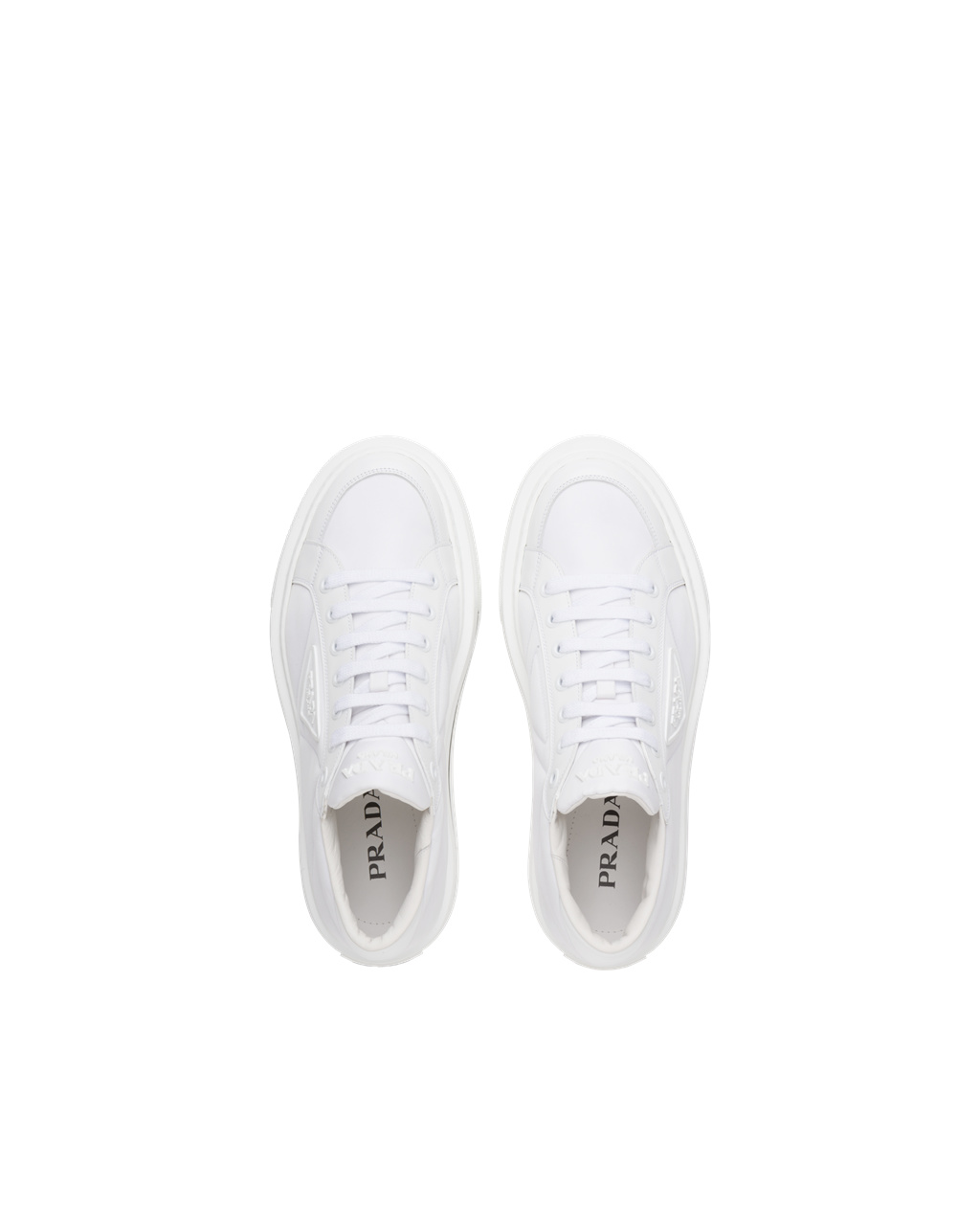 Prada Prada Macro Re-nylon And Brushed Leather Sneakers White | 1940DAJBK