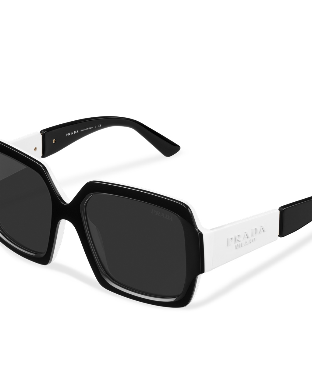 Prada Prada Monochrome Sunglasses Squared Slate Gray Lenses | 6325XAZKG