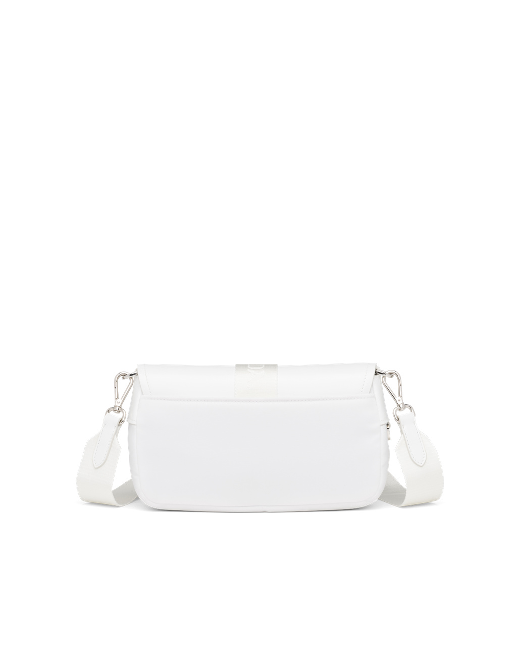 Prada Prada Pocket Nylon And Brushed Leather Bag White | 7345NHMSV