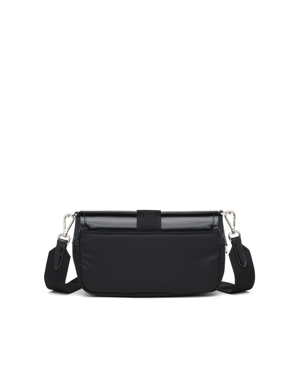 Prada Prada Pocket Nylon And Brushed Leather Bag Black | 7369IDTJE