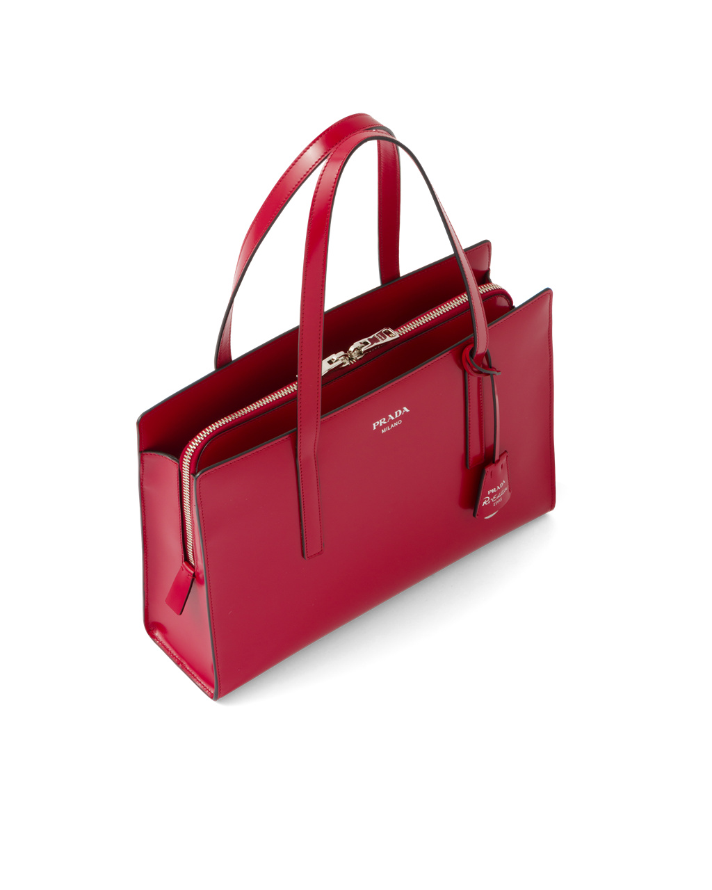 Prada Prada Re-edition 1995 Brushed-leather Medium Handbag Scarlet | 1645QCEMU