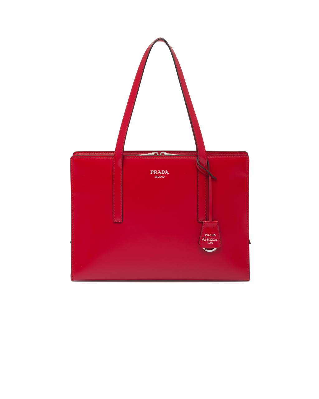 Prada Prada Re-edition 1995 Brushed-leather Medium Handbag Scarlet | 1645QCEMU