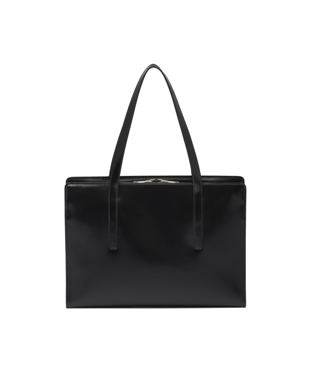 Prada Prada Re-edition 1995 Brushed-leather Medium Handbag Black | 8572MLDCT