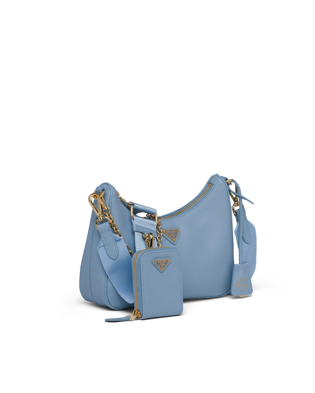 Prada Prada Re-edition 2005 Saffiano Leather Bag Pale Blue | 8271IPHKN