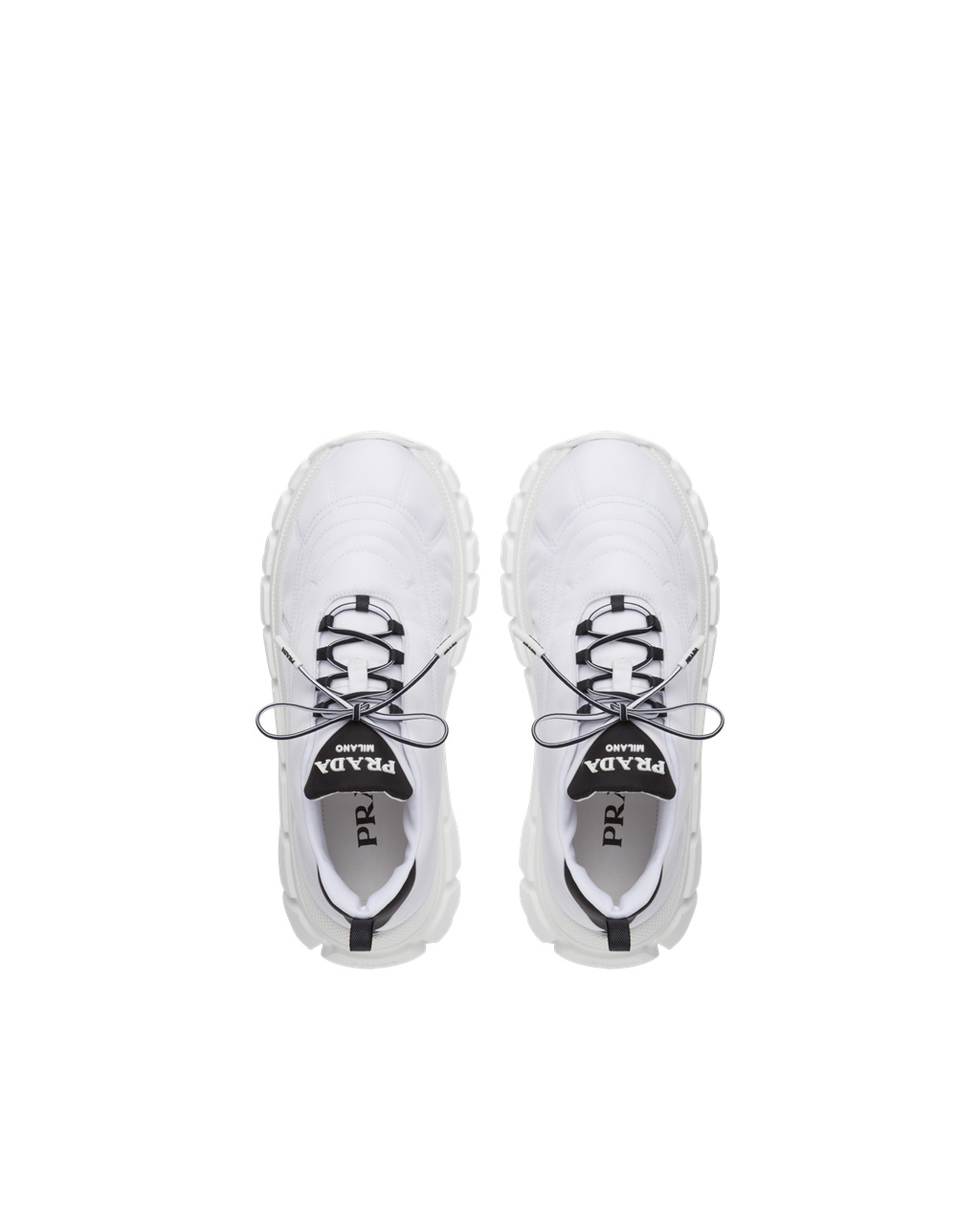 Prada Prada Rush Gabardine Re-nylon Sneakers White / Black | 8369USDLF