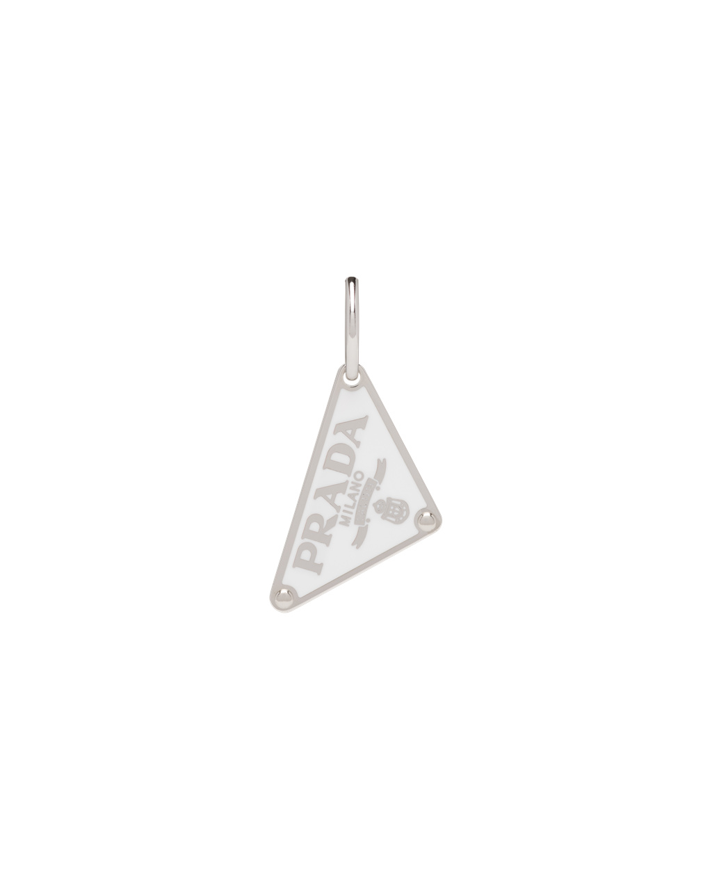 Prada Prada Symbole Pendant Left Earring White | 3265COJZF