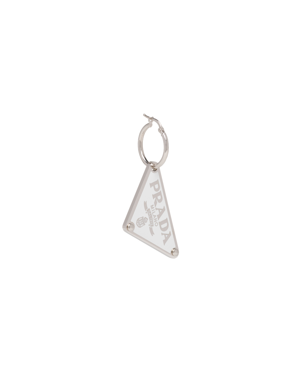 Prada Prada Symbole Pendant Right Earring White | 0761WAKJH