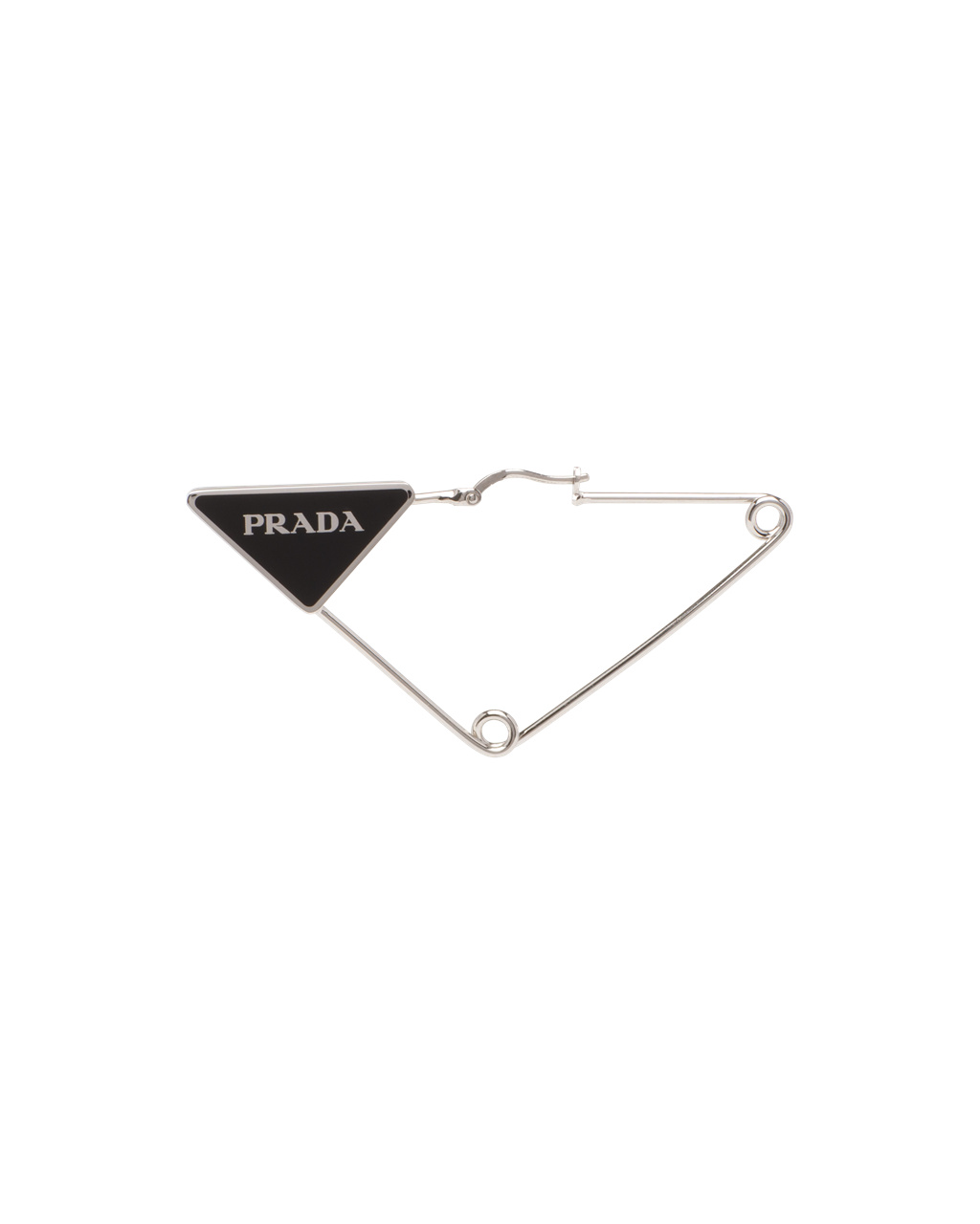 Prada Prada Symbole Single Earring Steel / Black | 7583KDJRU