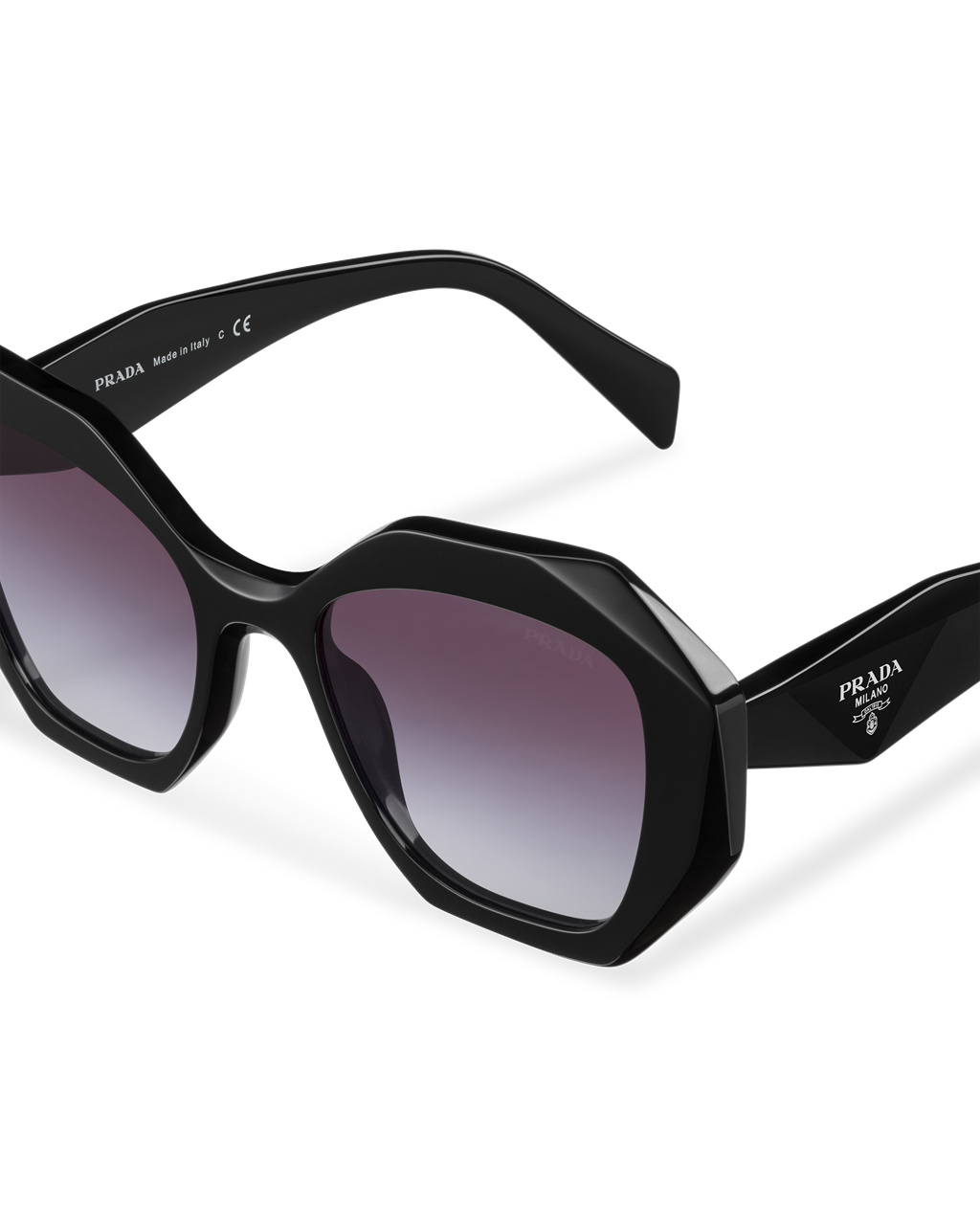 Prada Prada Symbole Sunglasses Geometrical Gradient Smoky Gray Lenses | 4601CURVP