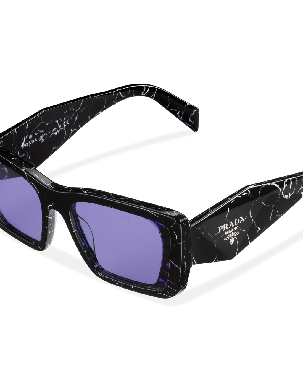 Prada Prada Symbole Sunglasses Squared Deals On Sale Womens Sunglasses Purple Lenses