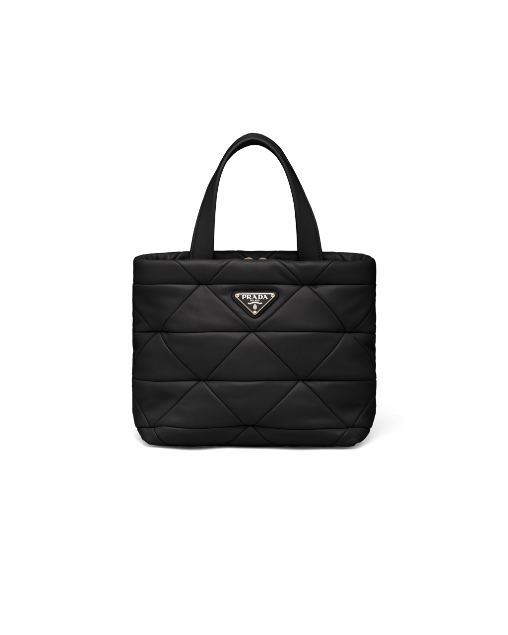 Prada Prada System Nappa Leather Patchwork Tote Black | 2096UDBXT