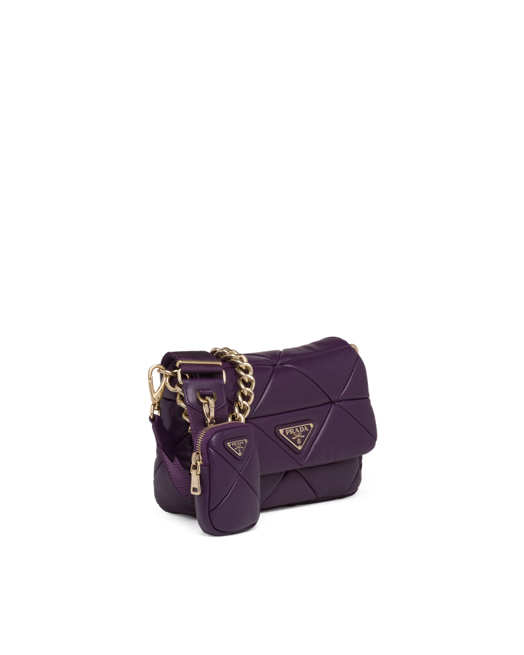 Prada Prada System Nappa Leather Patchwork Bag Violet | 9178ADEXT