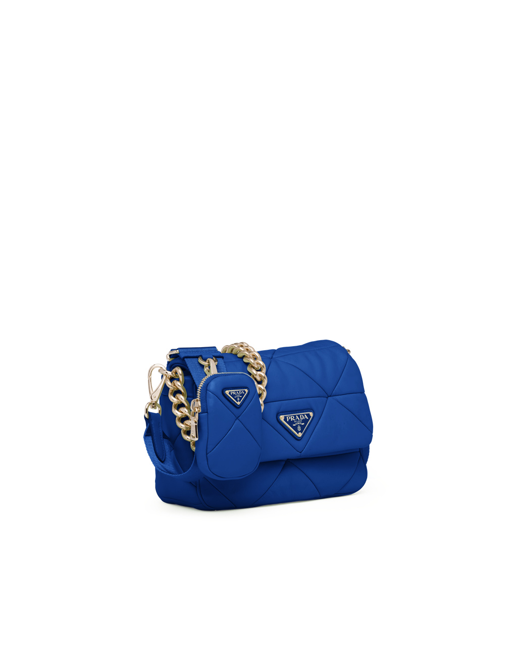 Prada Prada System Nappa Leather Patchwork Bag Royal Blue | 9678CJSMX