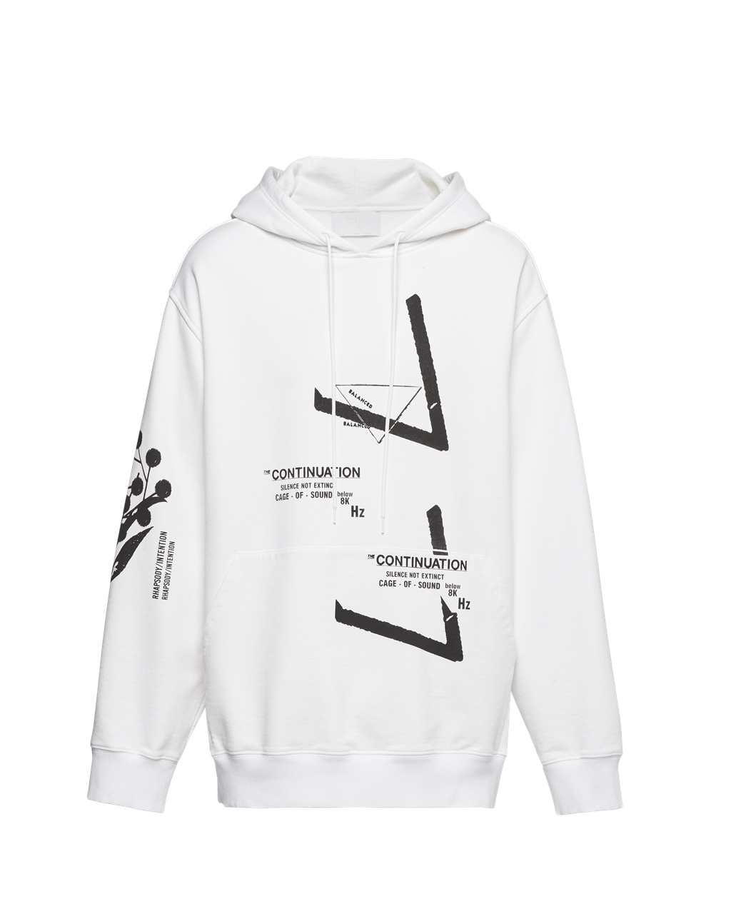 Prada Printed Cotton Fleece Sweatshirt White / Black | 4082ZBAMP