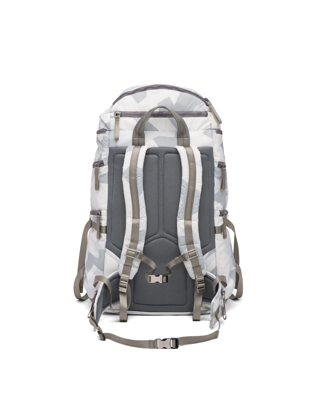 Prada Printed Technical Fabric Ski Boot Backpack Marble Gray | 2351IVXMP