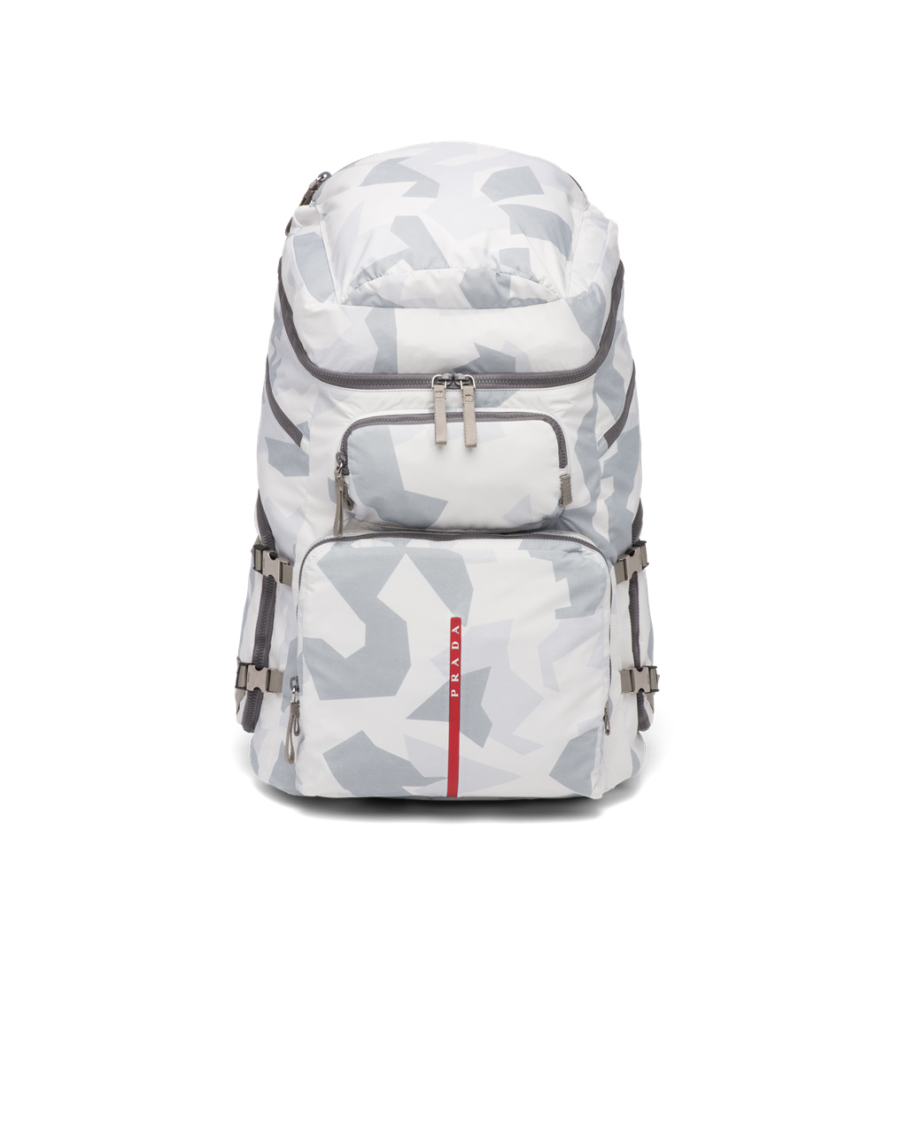 Prada Printed Technical Fabric Ski Boot Backpack Marble Gray | 2351IVXMP