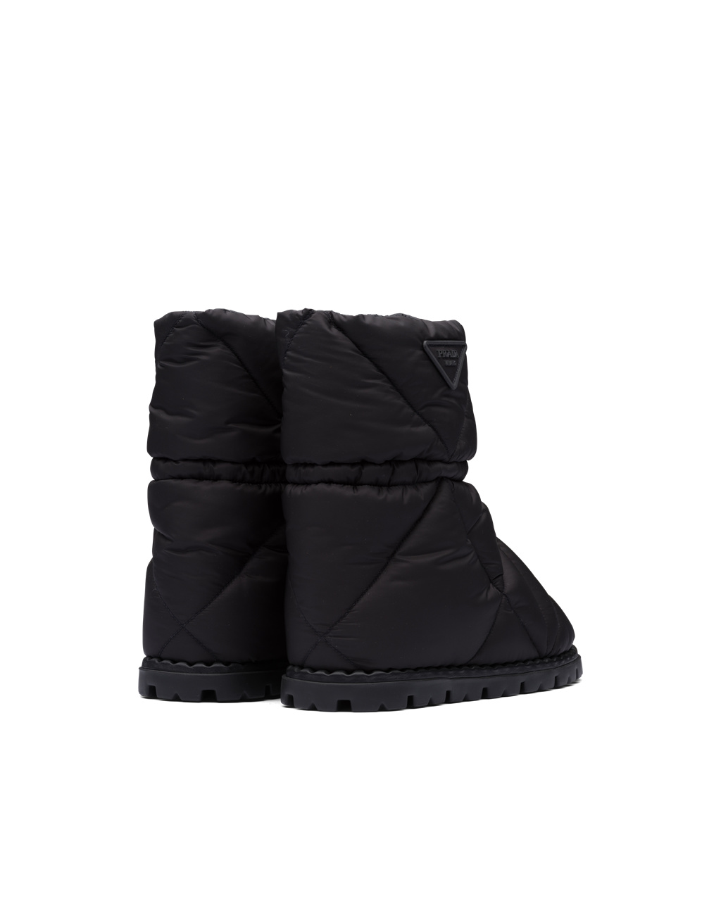 Prada Quilted Nylon Fabric Booties Black | 6732FXOTV