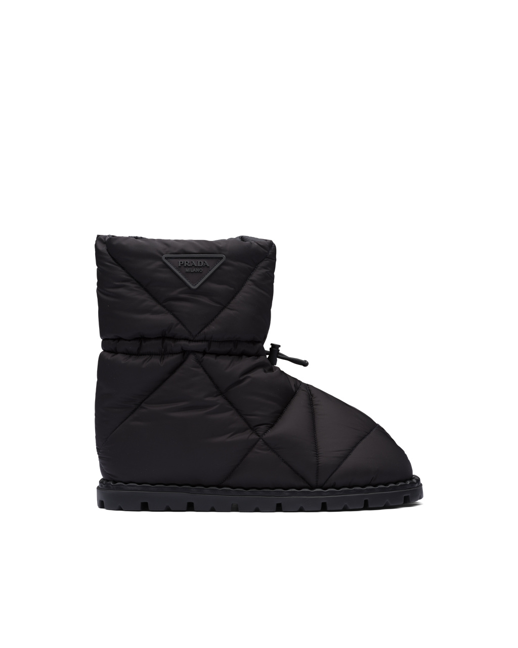 Prada Quilted Nylon Fabric Booties Black | 6732FXOTV