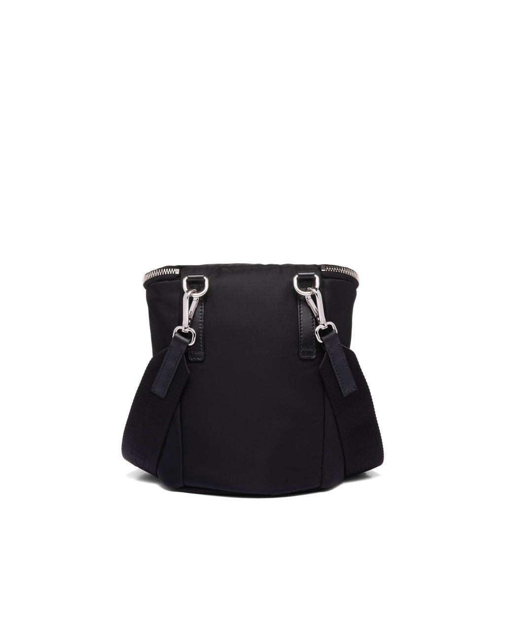 Prada Re-nylon And Leather Shoulder Bag Black | 4271YAPVZ