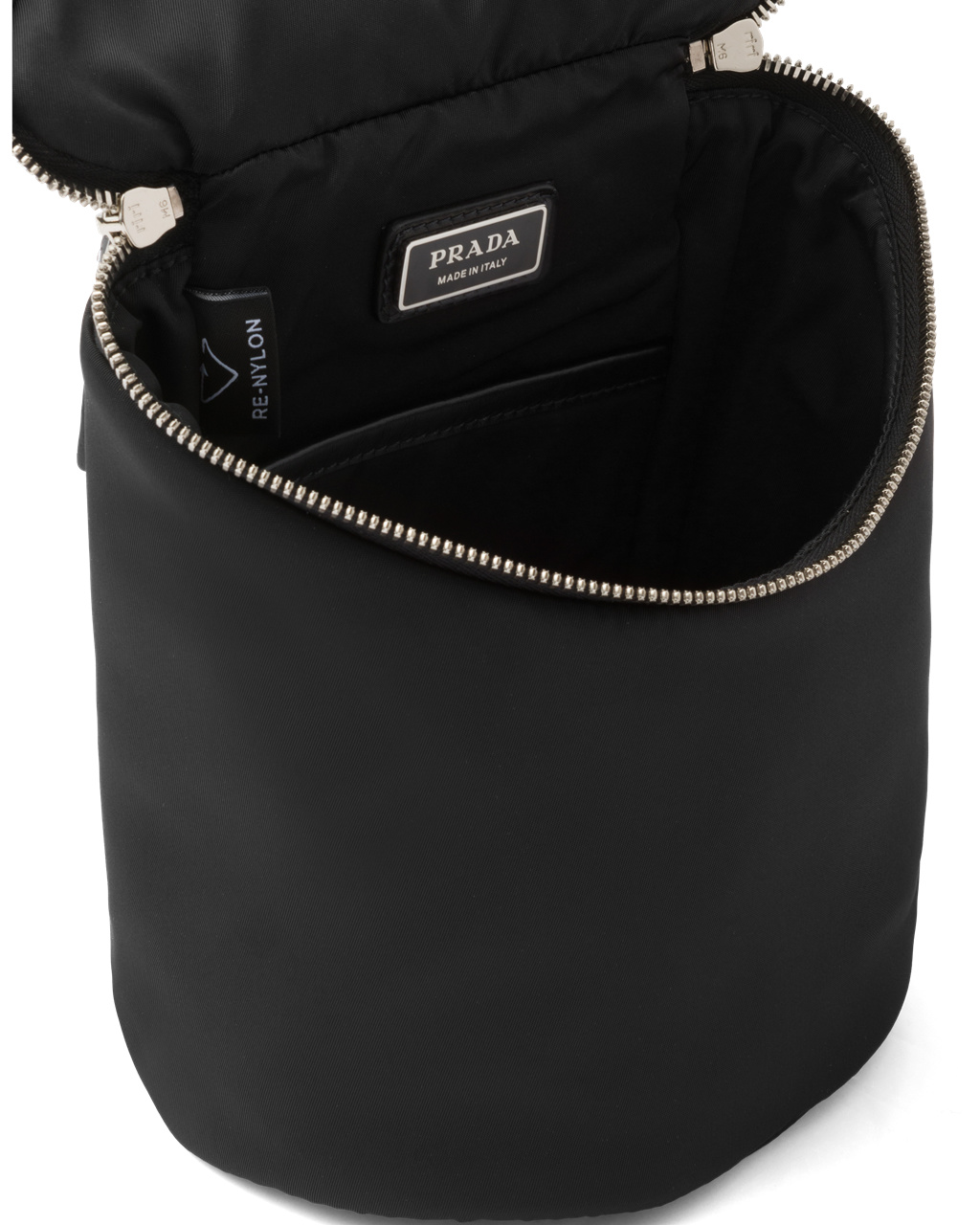 Prada Re-nylon And Leather Shoulder Bag Black | 4271YAPVZ