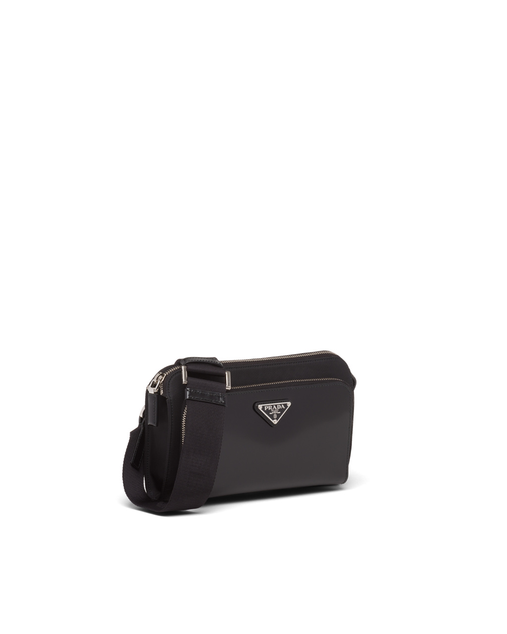 Prada Re-nylon And Leather Shoulder Bag Black | 6029JAZHI