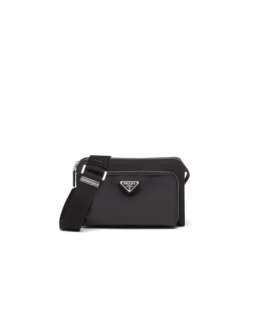 Prada Re-nylon And Leather Shoulder Bag Black | 6029JAZHI