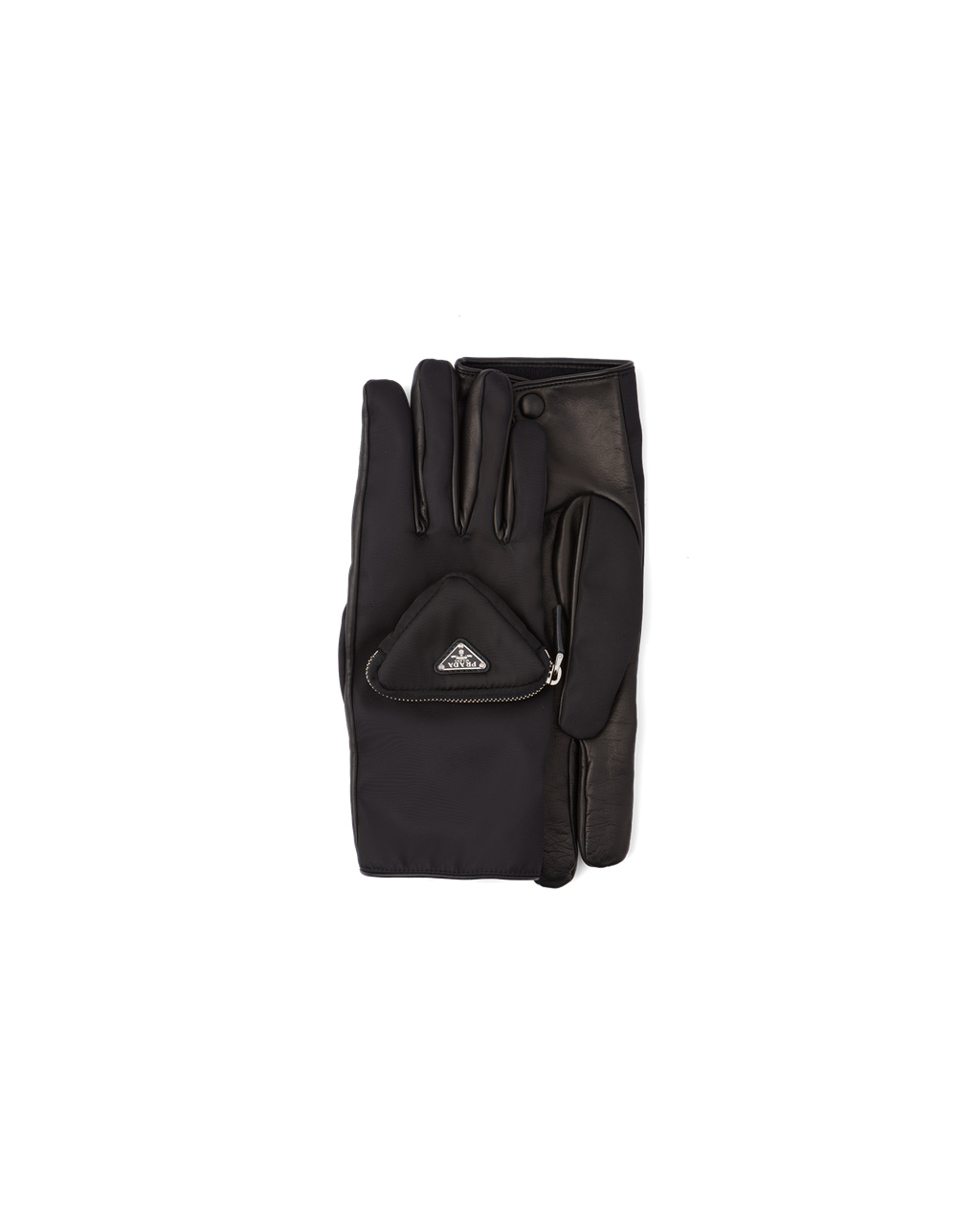 Prada Re-nylon And Napa Leather Gloves Black | 6320XIMAE