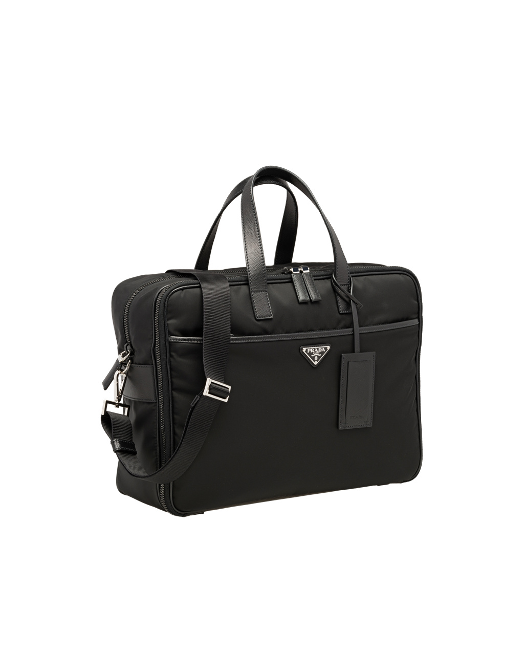 Prada Re-nylon And Saffiano Leather Briefcase Black | 1269TACVJ