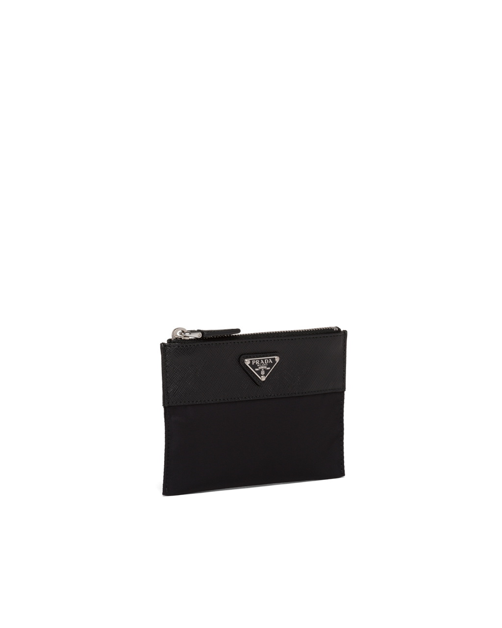 Prada Re-nylon And Saffiano Leather Pouch Wallet Black | 3942AGXEO