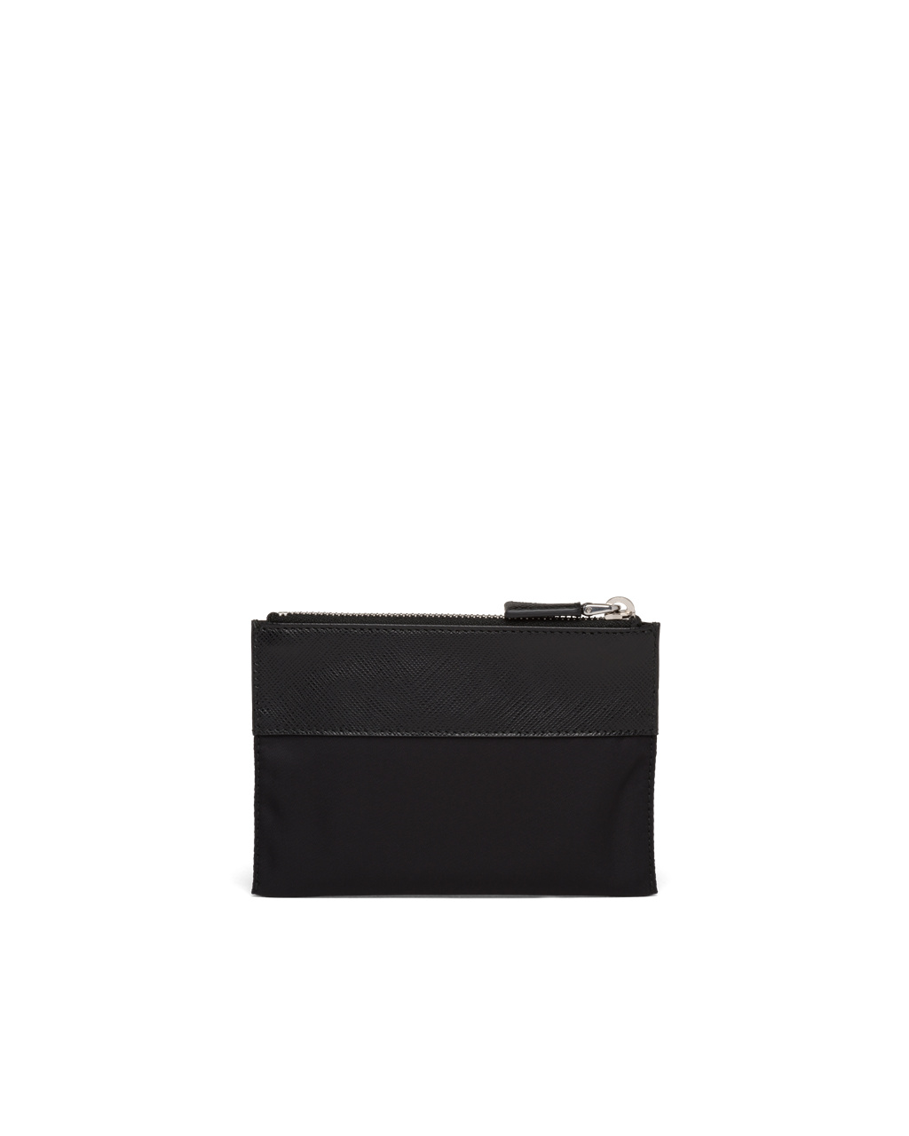 Prada Re-nylon And Saffiano Leather Pouch Wallet Black | 3942AGXEO