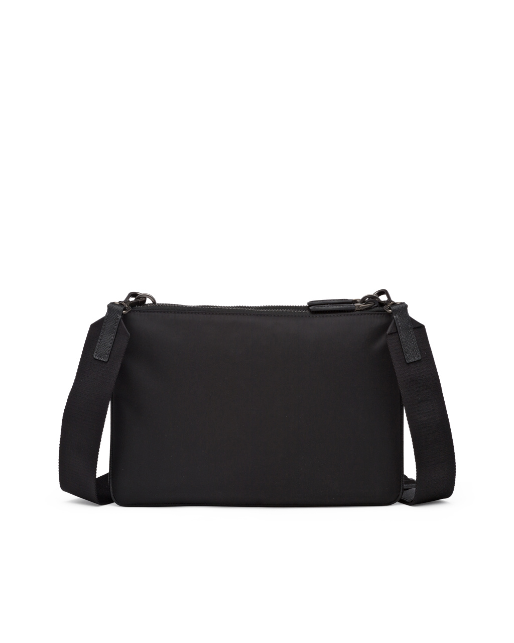 Prada Re-nylon And Saffiano Leather Shoulder Bag Black | 3740WOJXK