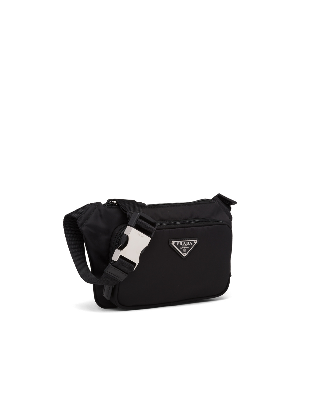 Prada Re-nylon And Saffiano Leather Shoulder Bag Black | 3948ESPWF