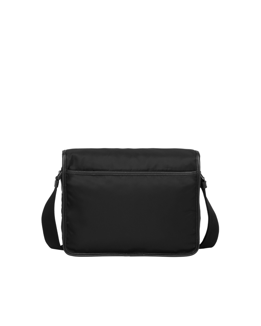 Prada Re-nylon And Saffiano Leather Shoulder Bag Black | 6930BUXNJ