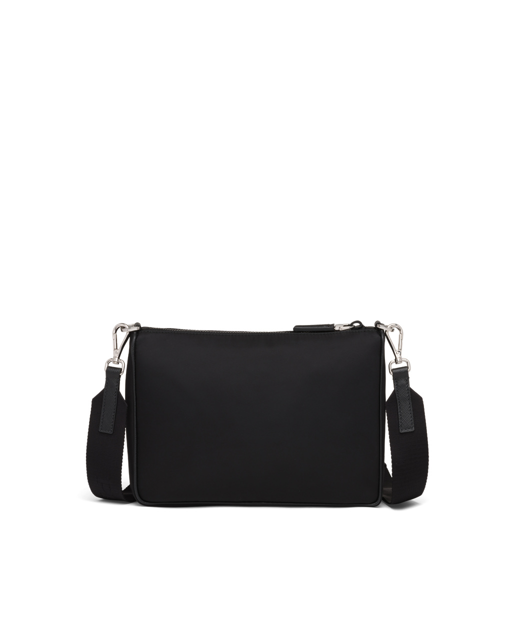 Prada Re-nylon And Saffiano Leather Shoulder Bag Black | 7268BNATF