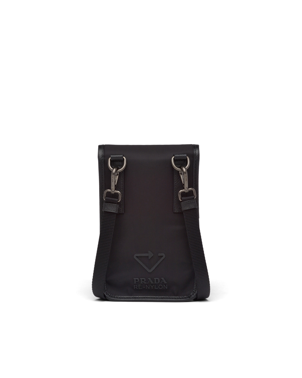 Prada Re-nylon And Saffiano Leather Smartphone Case Black | 2514THUZO