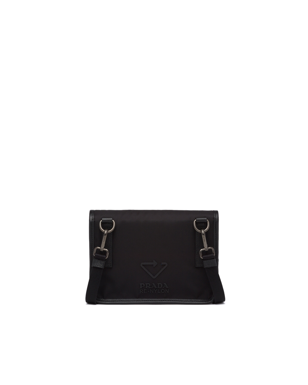 Prada Re-nylon And Saffiano Leather Smartphone Case Black | 9574XAVUP