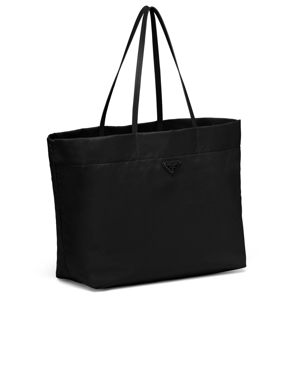 Prada Re-nylon And Saffiano Leather Tote Bag Black | 0561OQZUG