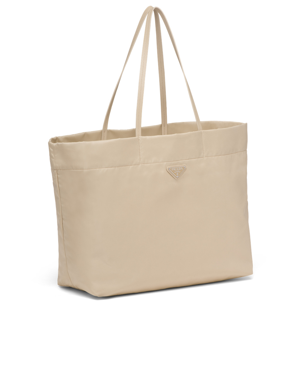 Prada Re-nylon And Saffiano Leather Tote Bag Desert Beige | 9234WLGIV