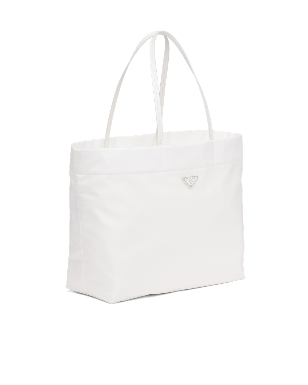 Prada Re-nylon And Saffiano Leather Tote Bag White | 9425LTNUJ