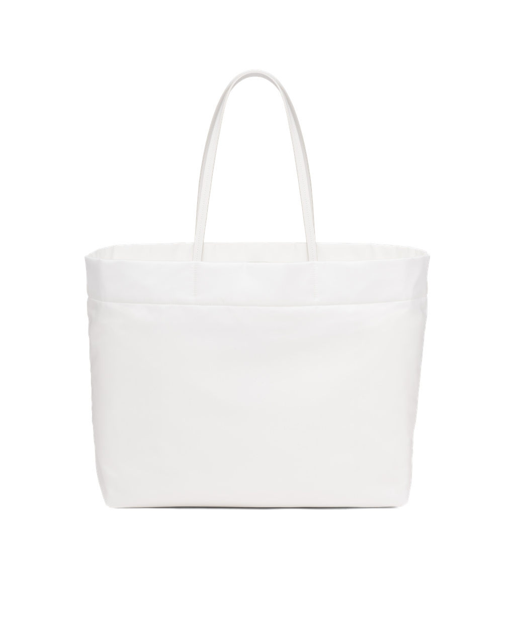 Prada Re-nylon And Saffiano Leather Tote Bag White | 9425LTNUJ